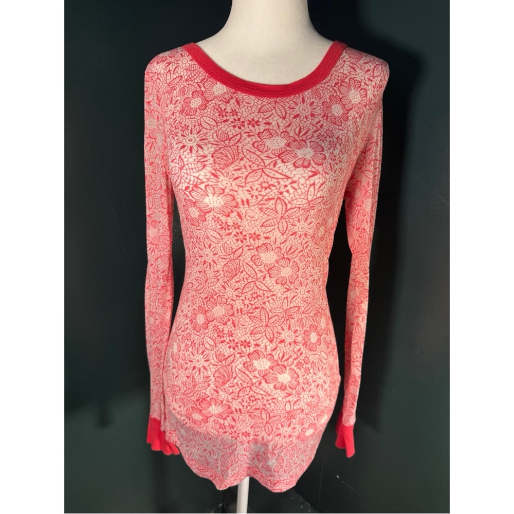 Free People • Vintage Sheer Long Sleeve Top With Flowers
